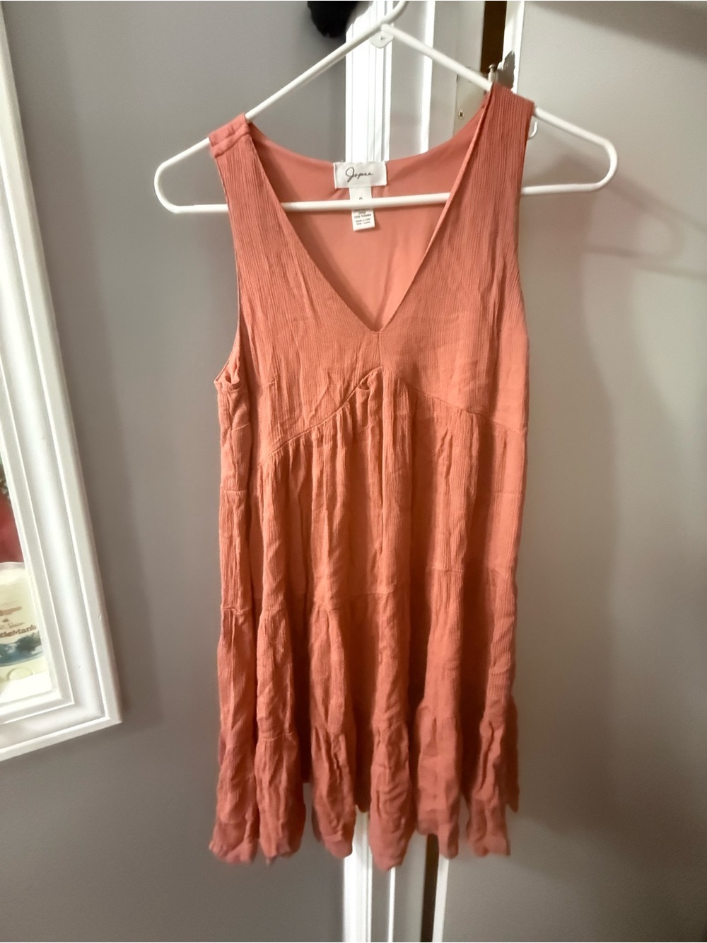 Sleeveless V-Neck Dress in Terra Cotta by Joyn